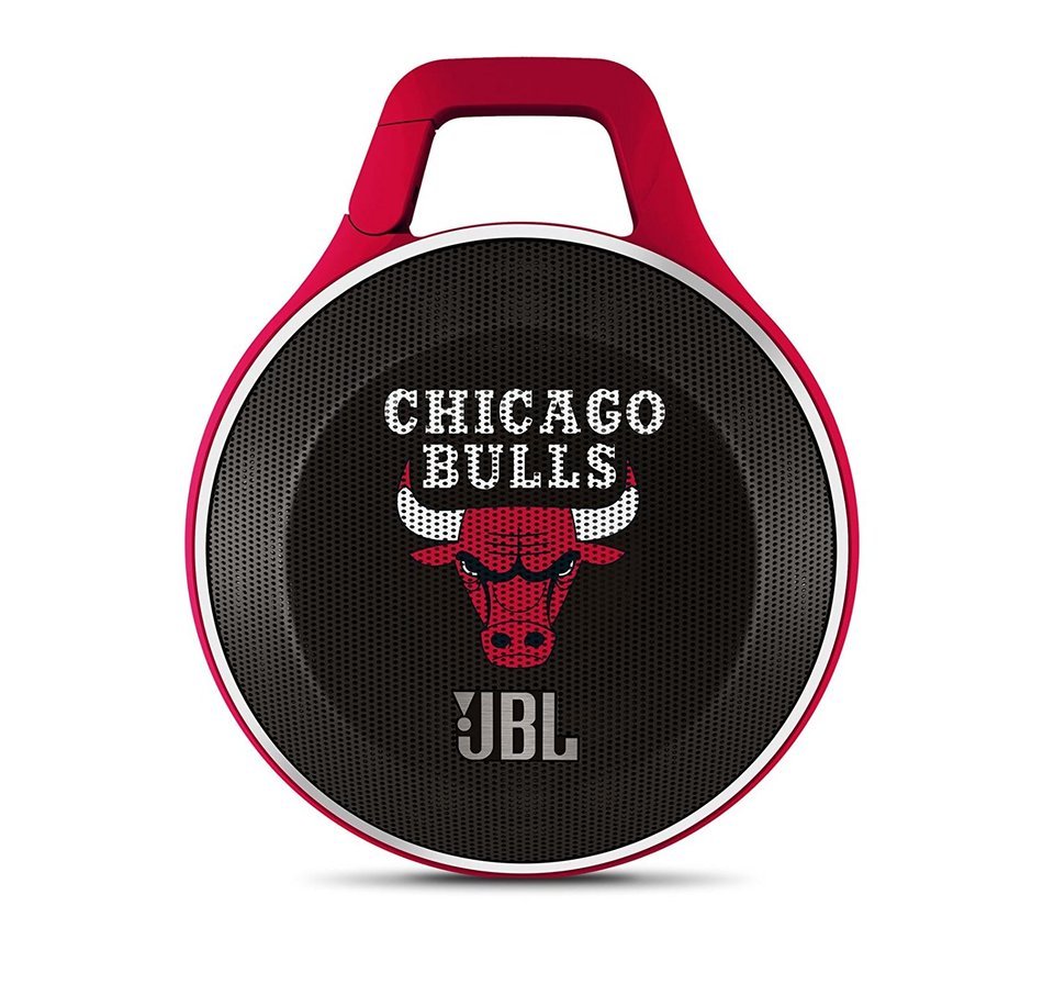 JBL JBLCLIPBULLSAM Ultra Bluetooth Speaker w/Integrated Carabiner, Chicago Bulls