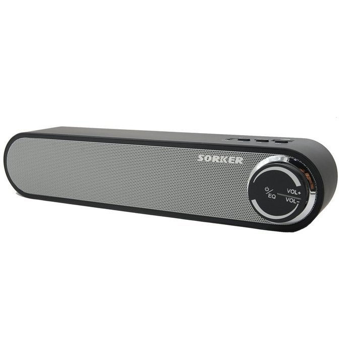 Portable Bluetooth Speaker ,Sorker Slim 4 in 1 wireless speaker with adjustable EQ - Black