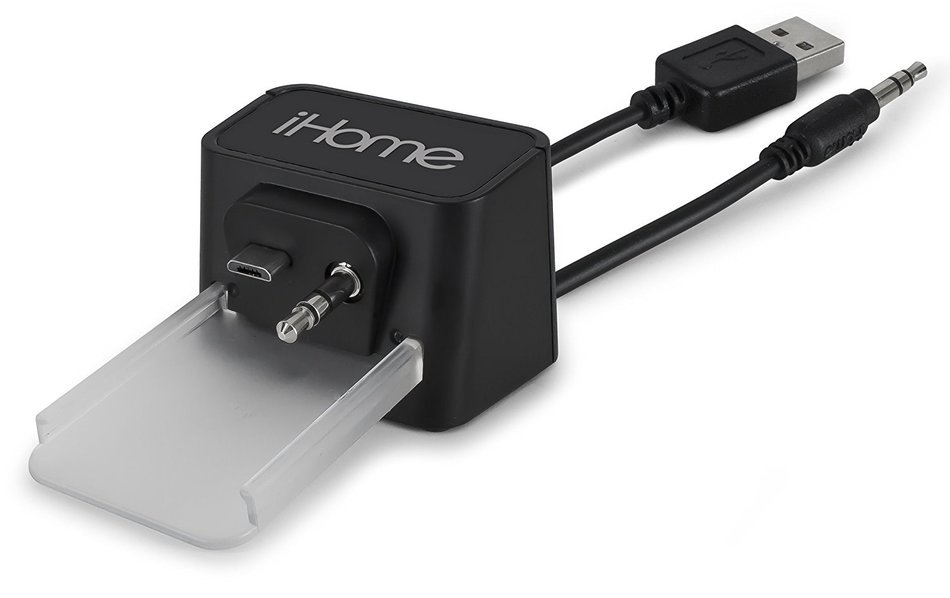 iHome Portable Rechargeable Bluetooth Music Receiver with Speakerphone and Home Docking Station N4