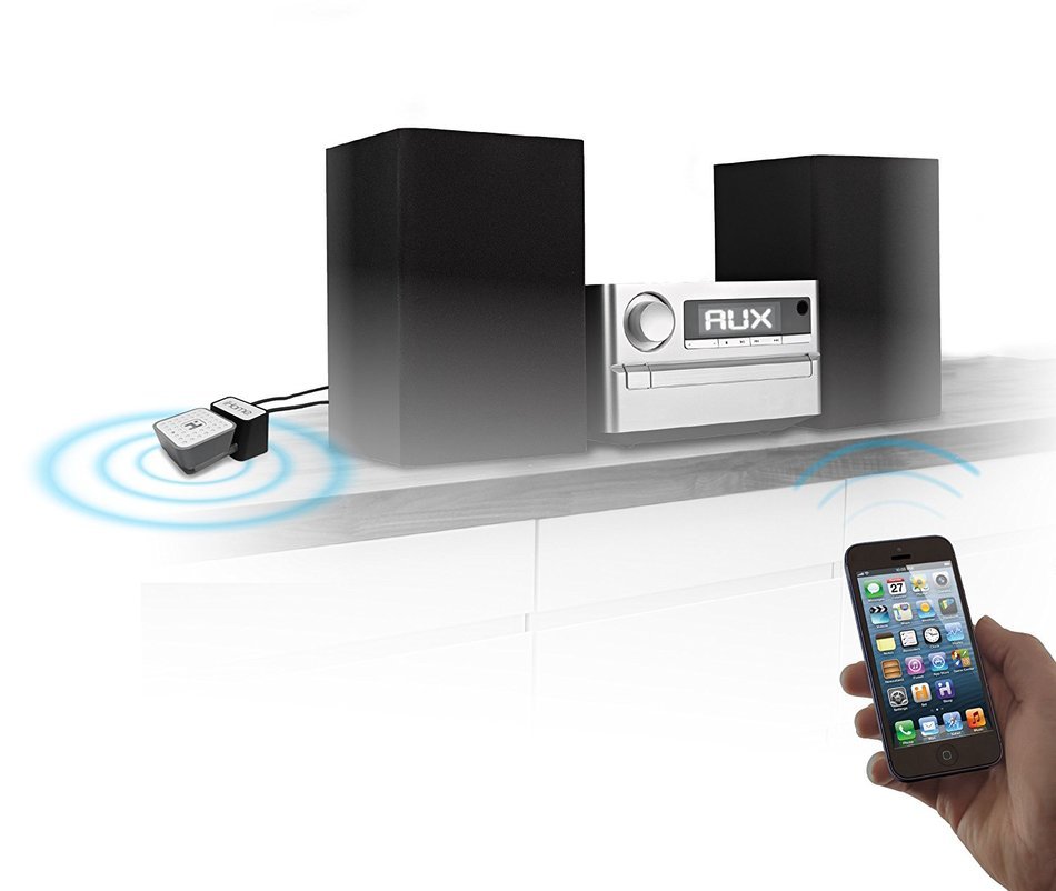 iHome Portable Rechargeable Bluetooth Music Receiver with Speakerphone and Home Docking Station N6