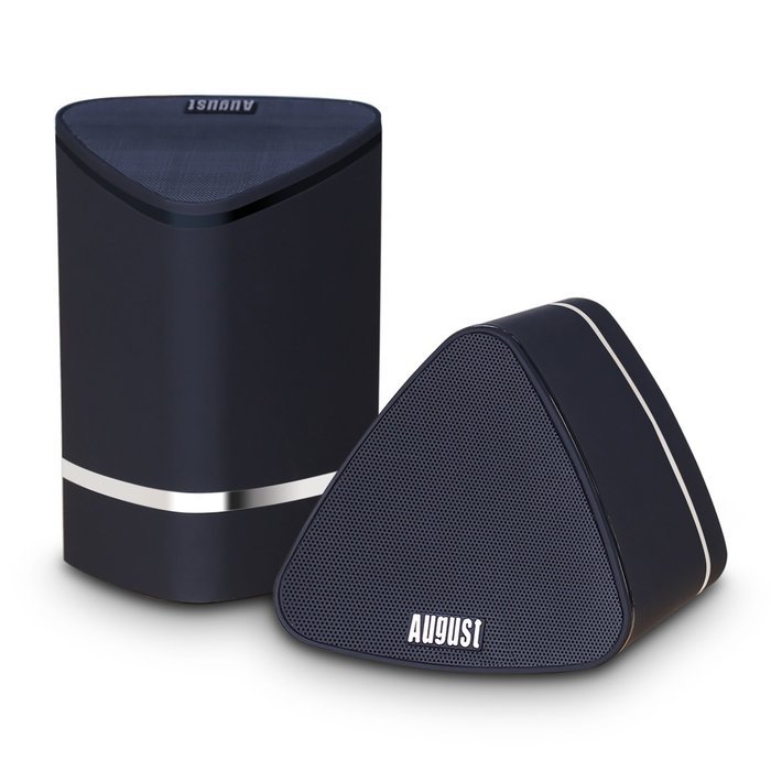 August MS515B Dual Speaker Portable Bluetooth Stereo Speakers &ndash;2x5W Wireless Speaker Pair for Phones, Tablets,... N8