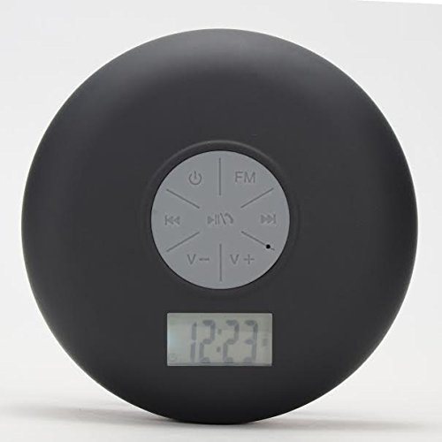 { Water Proof IPX7 Shower Speaker } Portable NFC Bluetooth Wireless Speaker w/ FM Radio & LCD Display System (... N4