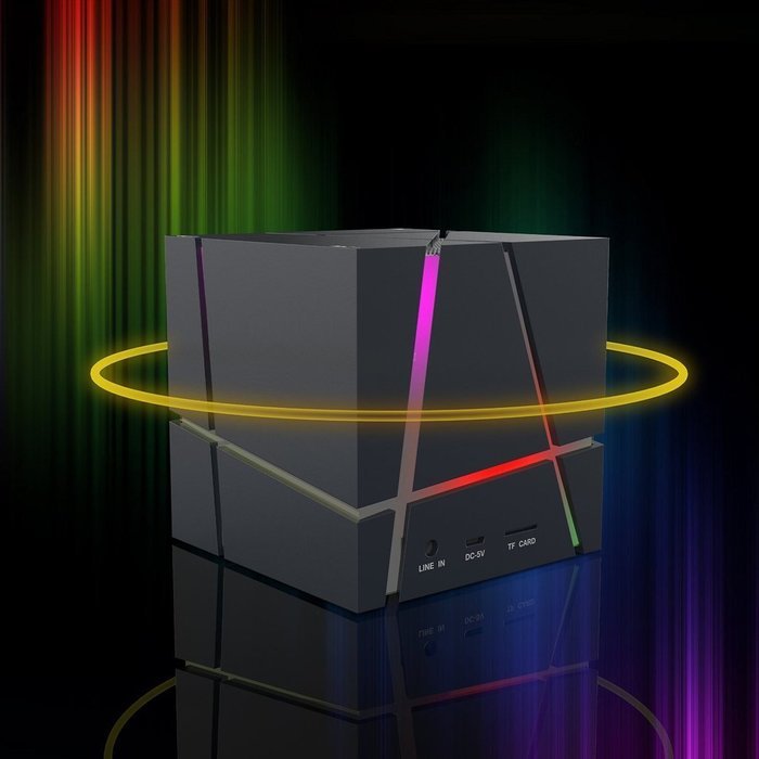 Happy Hours - Stylish Cube Wireless Bluetooth Subwoofer Speaker Fits Home Travel Car / 400mAh Battery Built-in... N3