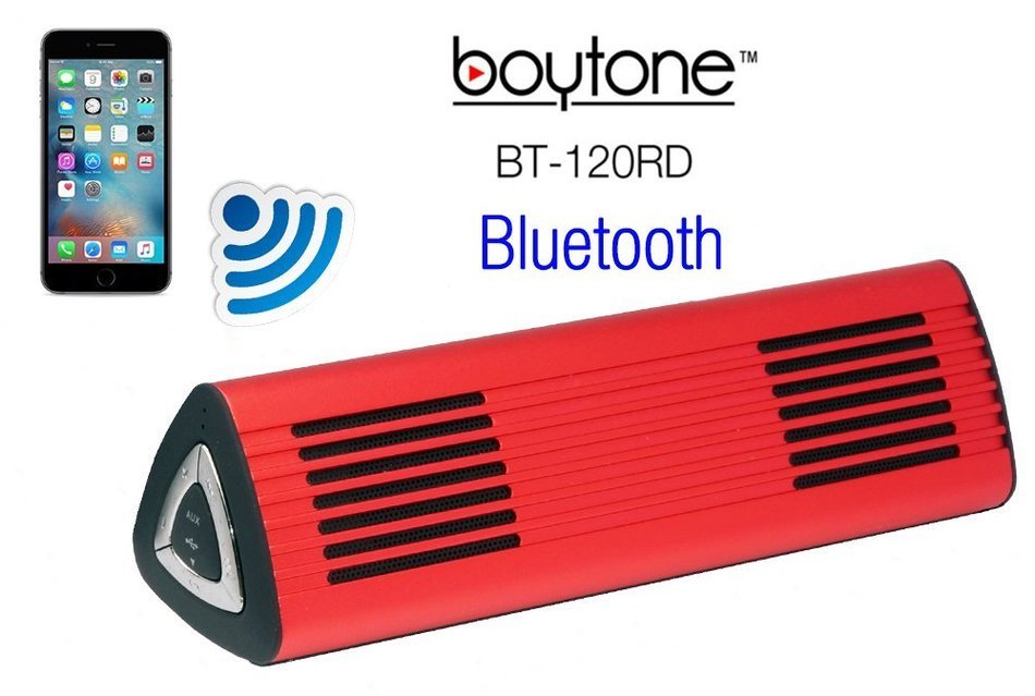Boytone BT-120SL Portable Wireless Bluetooth Speaker, Built-in Microphone, 2 Stereo speaker, Rechargeable battery... N7