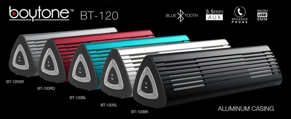 Boytone BT-120SL Portable Wireless Bluetooth Speaker, Built-in Microphone, 2 Stereo speaker, Rechargeable battery... N13