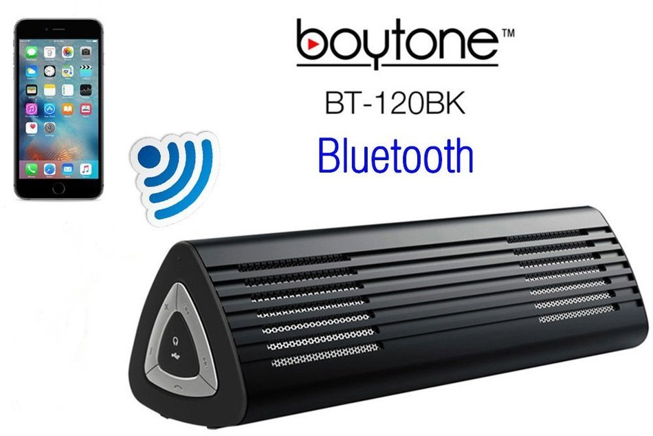 Boytone BT-120SL Portable Wireless Bluetooth Speaker, Built-in Microphone, 2 Stereo speaker, Rechargeable battery... N25