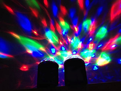 (Black Color) Wireless Portable Bluetooth Music Speaker with LED Disco Mirror Ball