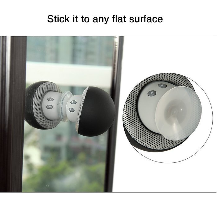 Marsboy Portable Mini Mushroom Stereo Speaker with Sucking Disk Bracket for Smartphones N6