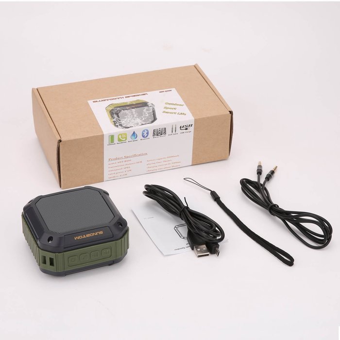 Waterproof Bluetooth Speaker Portable Outdoor Sport Mp3 Player, SUNDATOM Music Hi-fi Player with Long Playtime... N8