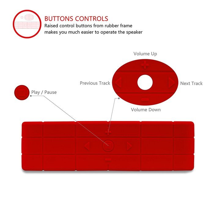 TANNC Bluetooth Speaker, Portable Wireless Speaker, Rechargable Battery with Changeable Silicone Outer Shell and... N12
