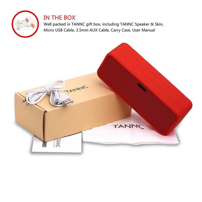 TANNC Bluetooth Speaker, Portable Wireless Speaker, Rechargable Battery with Changeable Silicone Outer Shell and... N16
