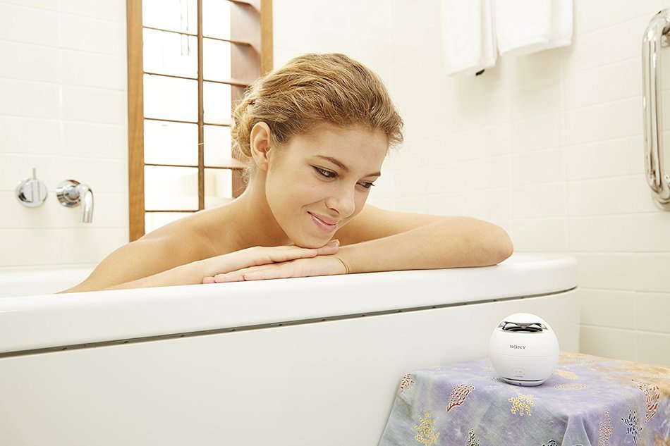 Sony SRS-X1-W Bluetooth Wireless Speaker System N4