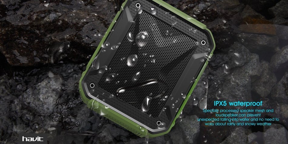 HAVIT Portable Wireless Bluetooth 4.1 Speaker, IPX5 Waterproof Dustproof for Outdoors Sport or Shower, Rechargeable... N16