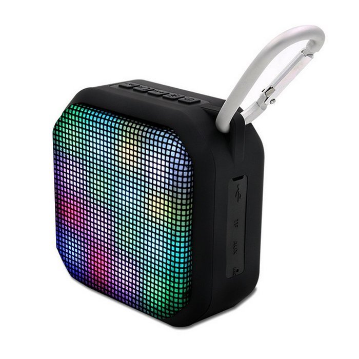 Portable Bluetooth Speaker, Wireless Speaker with Colorful LED Lights, Outdoor Waterproof Bluetooth Speaker with...