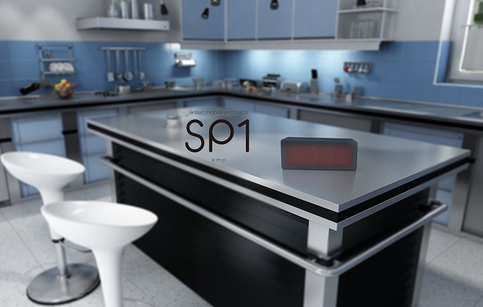 a.m.p SP1 Portable Bluetooth Speaker, White N33
