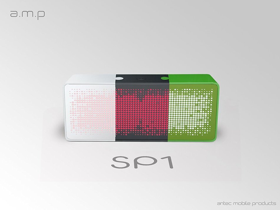 a.m.p SP1 Portable Bluetooth Speaker, White N34