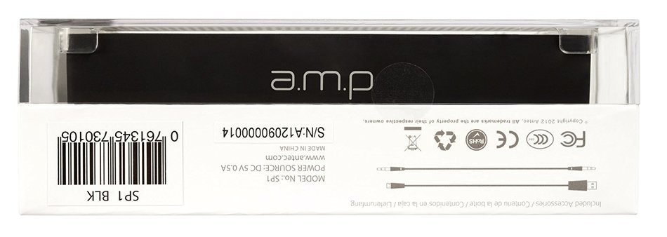 a.m.p SP1 Portable Bluetooth Speaker, White N38