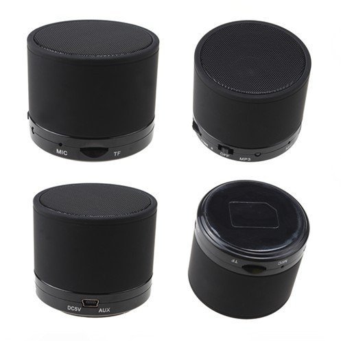AGPtek Mini BlACK Rechargeable Portable Bluetooth Wireless Speaker with Micro SD Card Slot for Laptop Tablet MP3... N4
