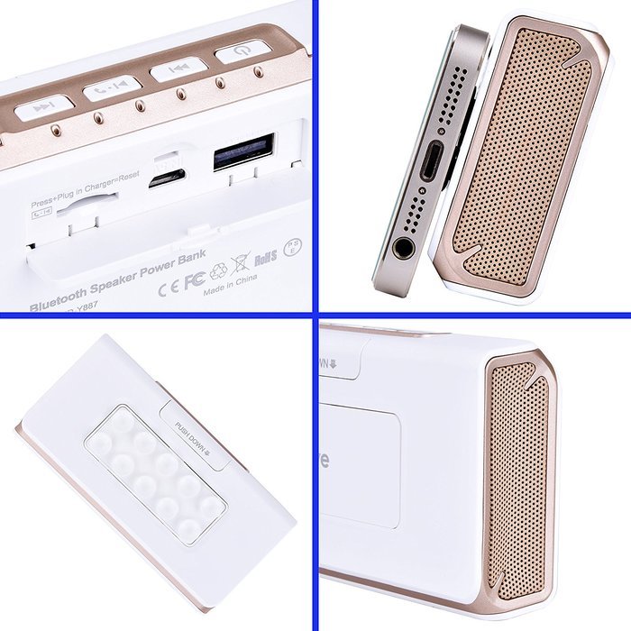 Bluetooth Speaker Power Bank, Idaye Multifunctional Wireless Bluetooth Speaker with 5000mAh External Battery-Car... N2