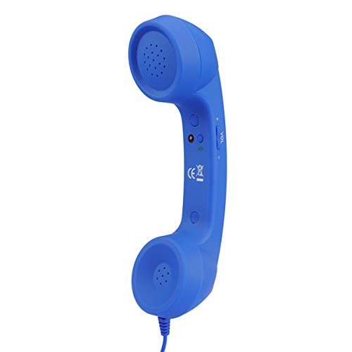 3.5mm Retro Telephone Handset Anti-Radiation Phone Receiver with Microphone For iPhone Mobile Phone Color Rose... N3
