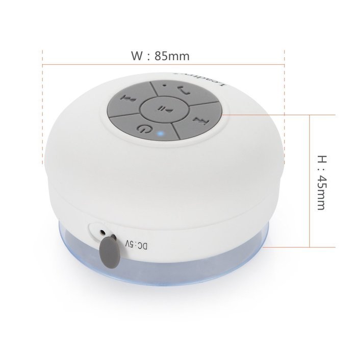 LeadTry Wireless Waterproof Bluetooth Shower 3.0 Speaker (Blue) N29