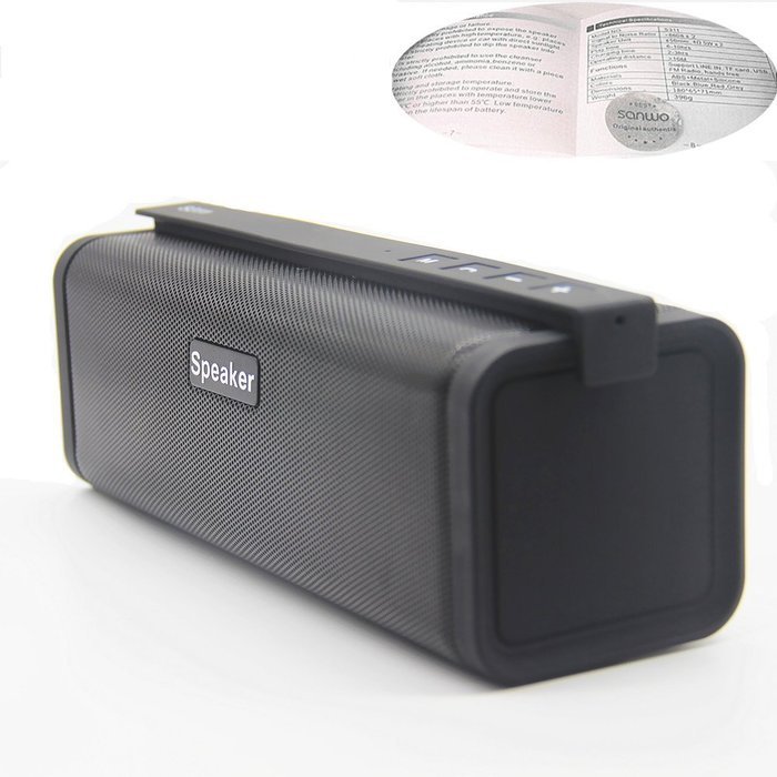 Portable Buletooth Speaker, Sanwo 5W, 7" Wireless Outdoor Sport Speaker with Mic for camping, hiking, walking,... N7