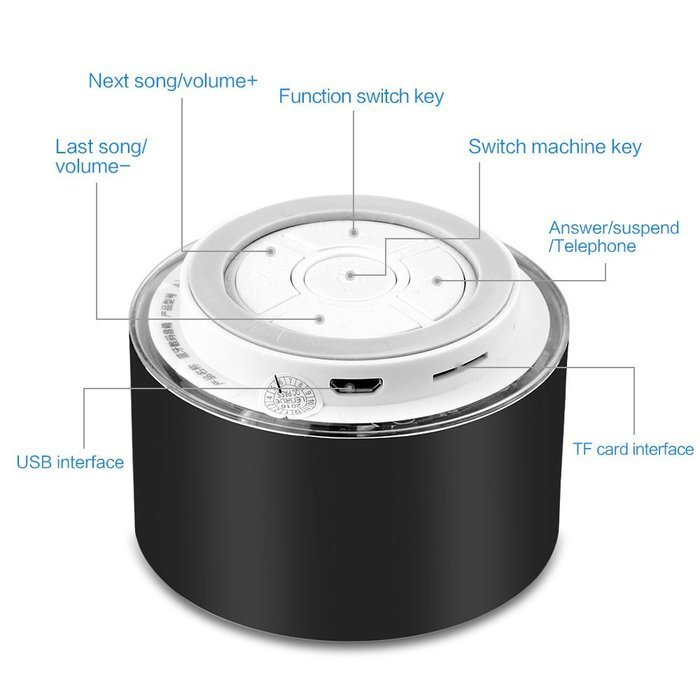 Guojia Wireless Bluetooth Speakers with Microphone, USB and TF Card Port N3