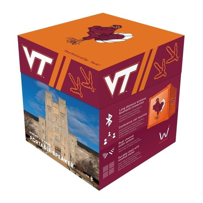 Wiseways Kube Bluetooth Collegiate Speaker for Virginia Tech school N2