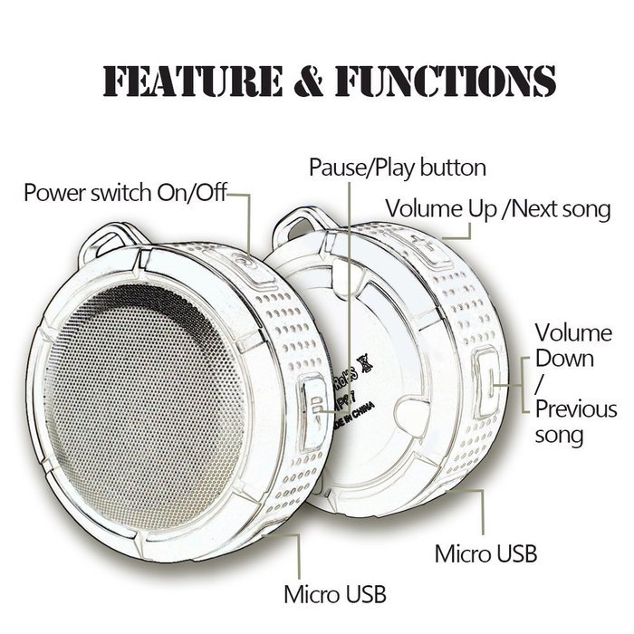 GooBang Doo Waterproof Bluetooth Outdoor & Shower 4.0/NFC Speaker, Portable Size Lightweight Dustproof Shockproof... N5