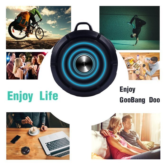 GooBang Doo Waterproof Bluetooth Outdoor & Shower 4.0/NFC Speaker, Portable Size Lightweight Dustproof Shockproof... N6