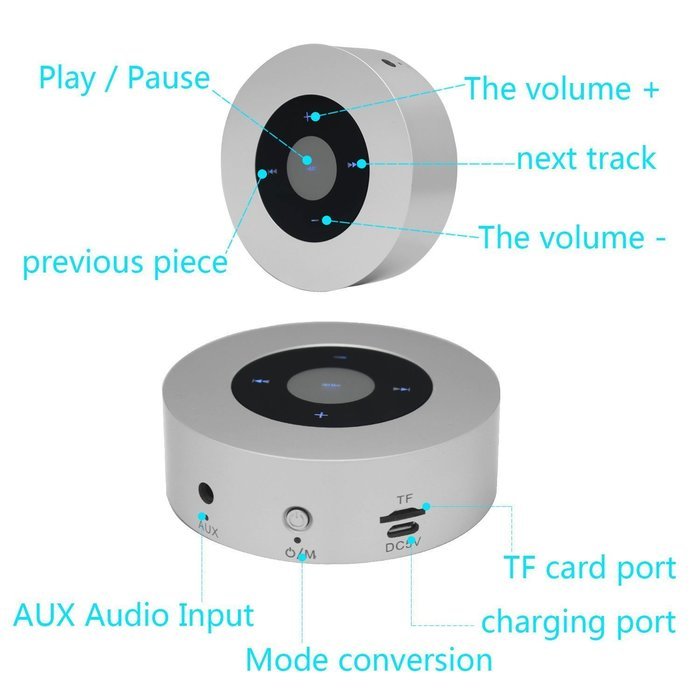 NUTK Mate Wireless Bluetooth Speakers Portable, Powerful Sound Speaker with USB and TF Card Port for Cellphone... N6
