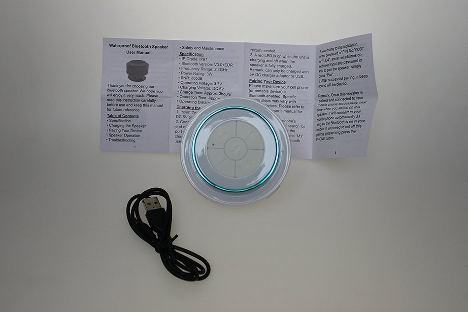 Speaker Waterproof IPX7 Bluetooth for shower & bath ,,stereo,handsfree N8