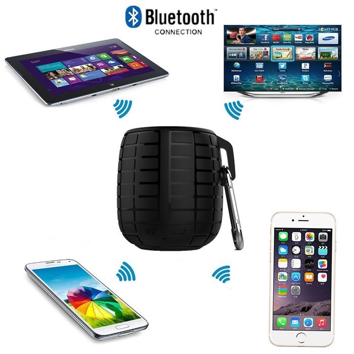 Monstercube Music Bomb Water Resistant Bluetooth 3.0 Shower Speaker, Handsfree Portable Speakerphone with Built-in...