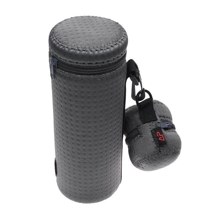 Lightning Power &ndash; Lycra Zipper Carrying Case Bag for Amazon Echo Speaker & Charger (Gray)