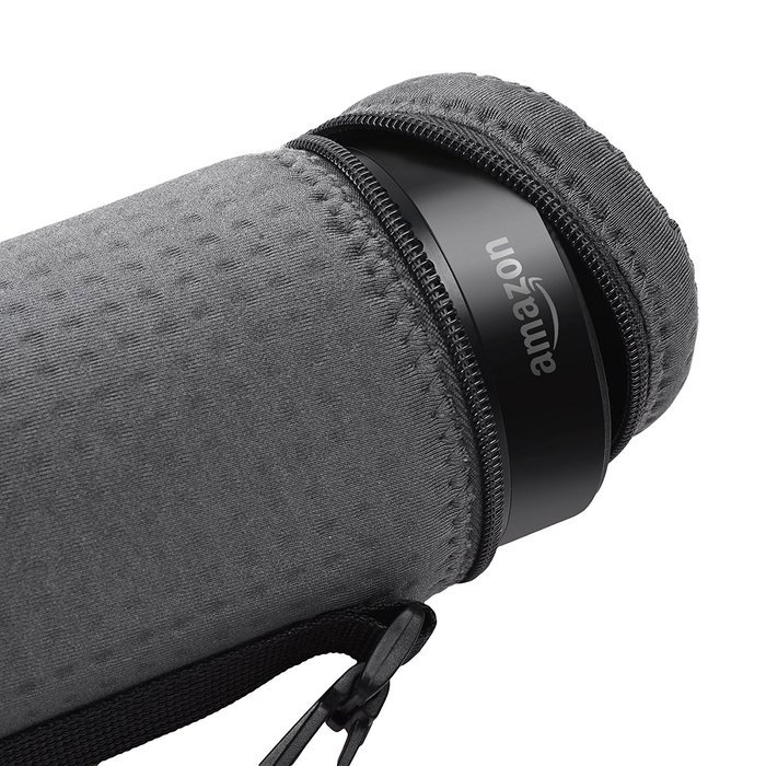 Lightning Power &ndash; Lycra Zipper Carrying Case Bag for Amazon Echo Speaker & Charger (Gray) N3