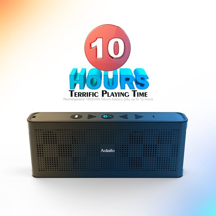 Portable Speakers, Aolaifo Wireless Speakers with Enhanced Base Dual 10W Driver IPX5 Water Resistant Aluminum... N8