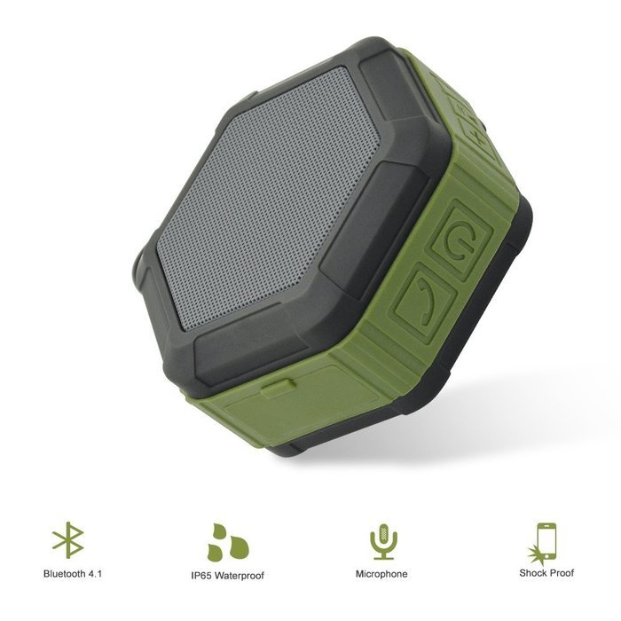 BEW Waterproof Portable Bluetooth Speaker for Outdoor or Shower (Black) N11