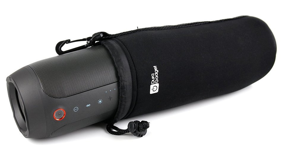 DURAGADGET Deluxe Padded Black Water-Resistant Pouch for the NEW JBL Pulse 2 Portable Bluetooth Speaker (2015...