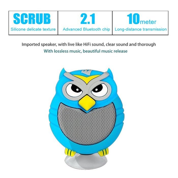 HappyCell&reg; Owl Speaker Mini Super-Portable Wireless Bluetooth Speaker with Hands-free Speakerphone Built-in Mic... N3