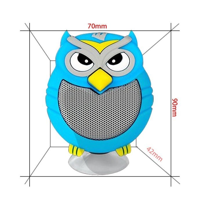 HappyCell&reg; Owl Speaker Mini Super-Portable Wireless Bluetooth Speaker with Hands-free Speakerphone Built-in Mic... N4