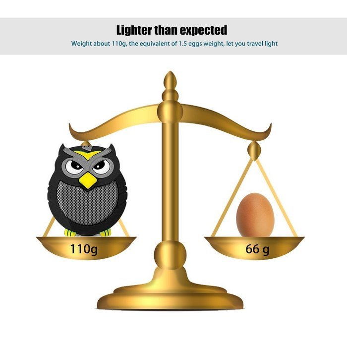 HappyCell&reg; Owl Speaker Mini Super-Portable Wireless Bluetooth Speaker with Hands-free Speakerphone Built-in Mic... N10