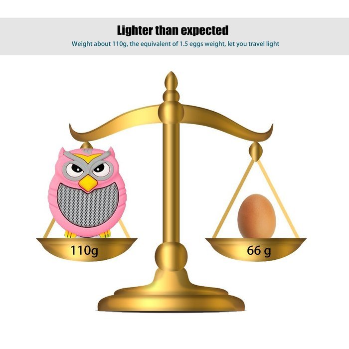 HappyCell&reg; Owl Speaker Mini Super-Portable Wireless Bluetooth Speaker with Hands-free Speakerphone Built-in Mic... N14