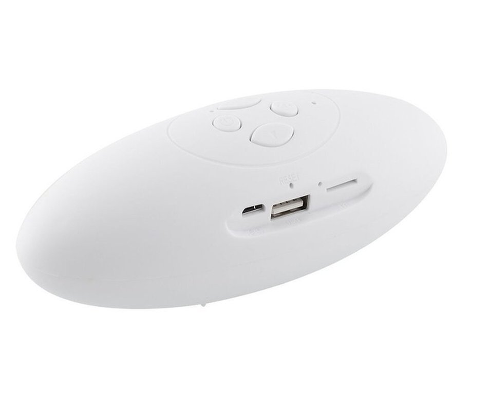 White Portable Bluetooth Stereo Speaker, Built-in USB/SD input, Built-In Rechargeable Lithium Battery, Measures... N5