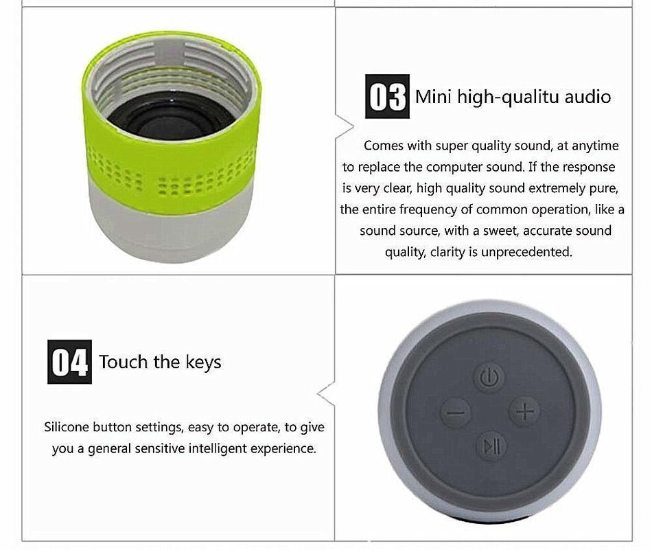YIKD Outdoor Sport water Bottle Bluetooth speaker 2 in 1 400ml Bottle Portable 10m Wireless Bluetooth 3.0 Speaker... N8