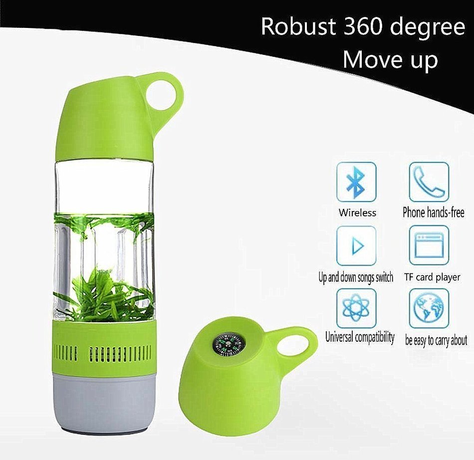 YIKD Outdoor Sport water Bottle Bluetooth speaker 2 in 1 400ml Bottle Portable 10m Wireless Bluetooth 3.0 Speaker... N9