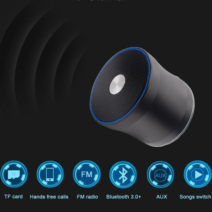 Solarphy Portable Bluetooth Speakers Wireless Stereo Subwoofer Support TF Card, Hands-free Calls, FM Radio Mini...