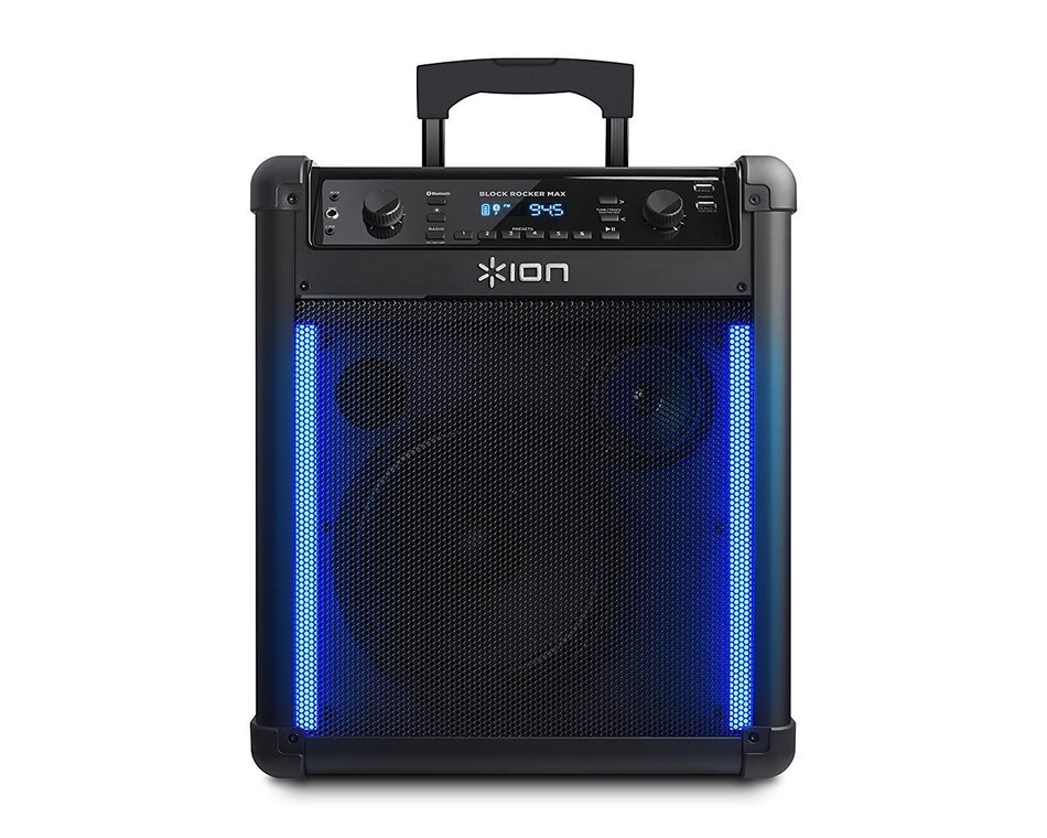 Ion Audio Powerful Block Rocker Max Bluetooth Speaker with "Light Show Function" Perfect for Parties, Cookouts...