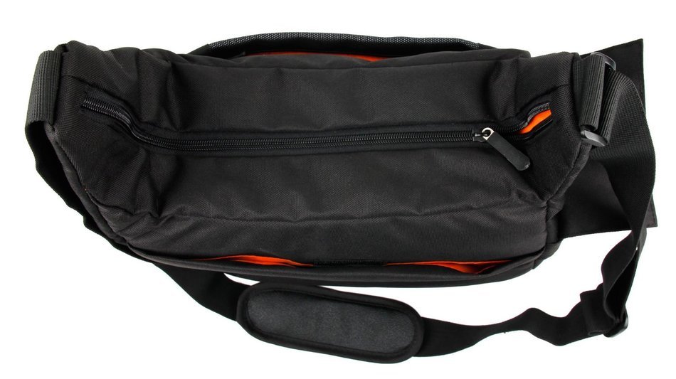 DURAGADGET Premium Quality Satchel-Style Messenger Bag in Black & Orange for Sony SRS- X5 Bluetooth Compatible... N7