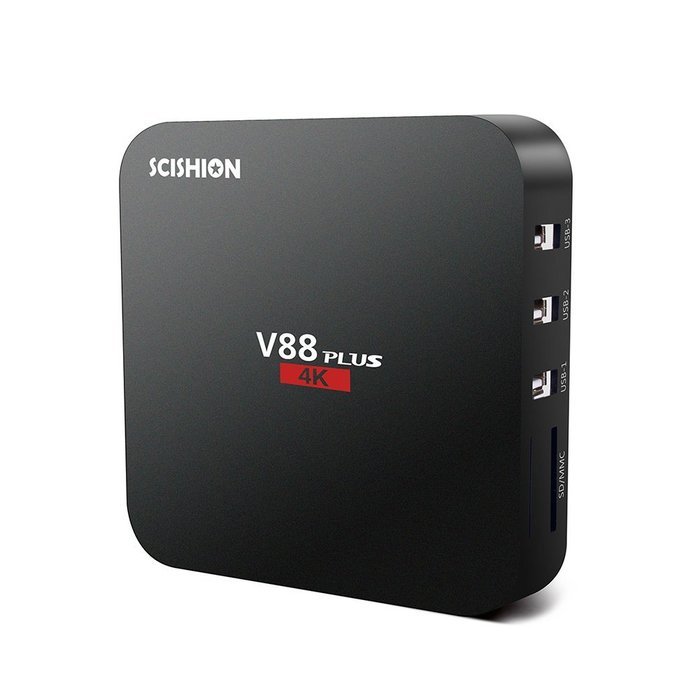 V88 Plus Android 5.1 Rockchip 3229 Quad-Core (1.5GHZ) 2GB/8GB WiFi H.265 4K Smart TV Box Multimedia Player N2