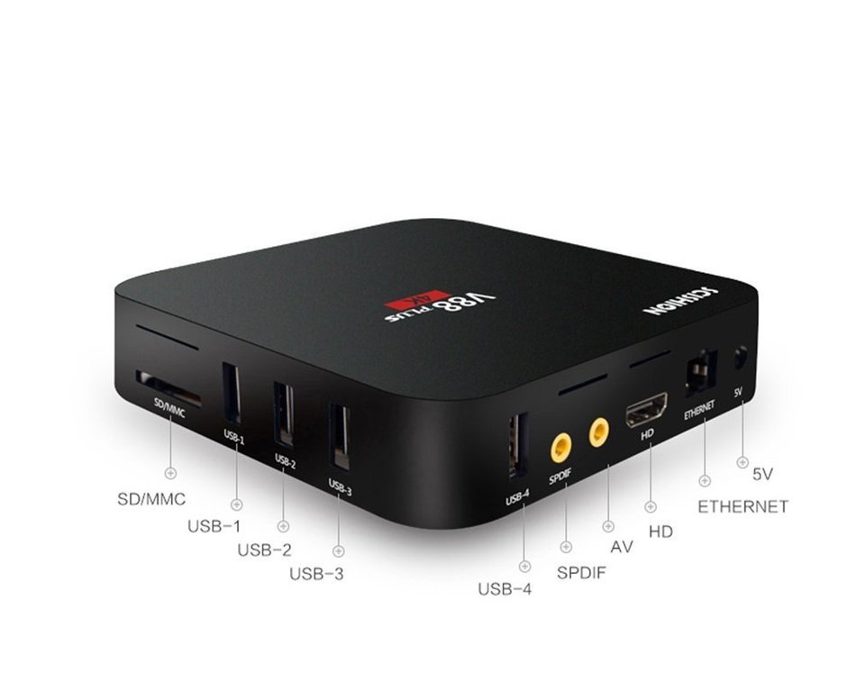 V88 Plus Android 5.1 Rockchip 3229 Quad-Core (1.5GHZ) 2GB/8GB WiFi H.265 4K Smart TV Box Multimedia Player N5
